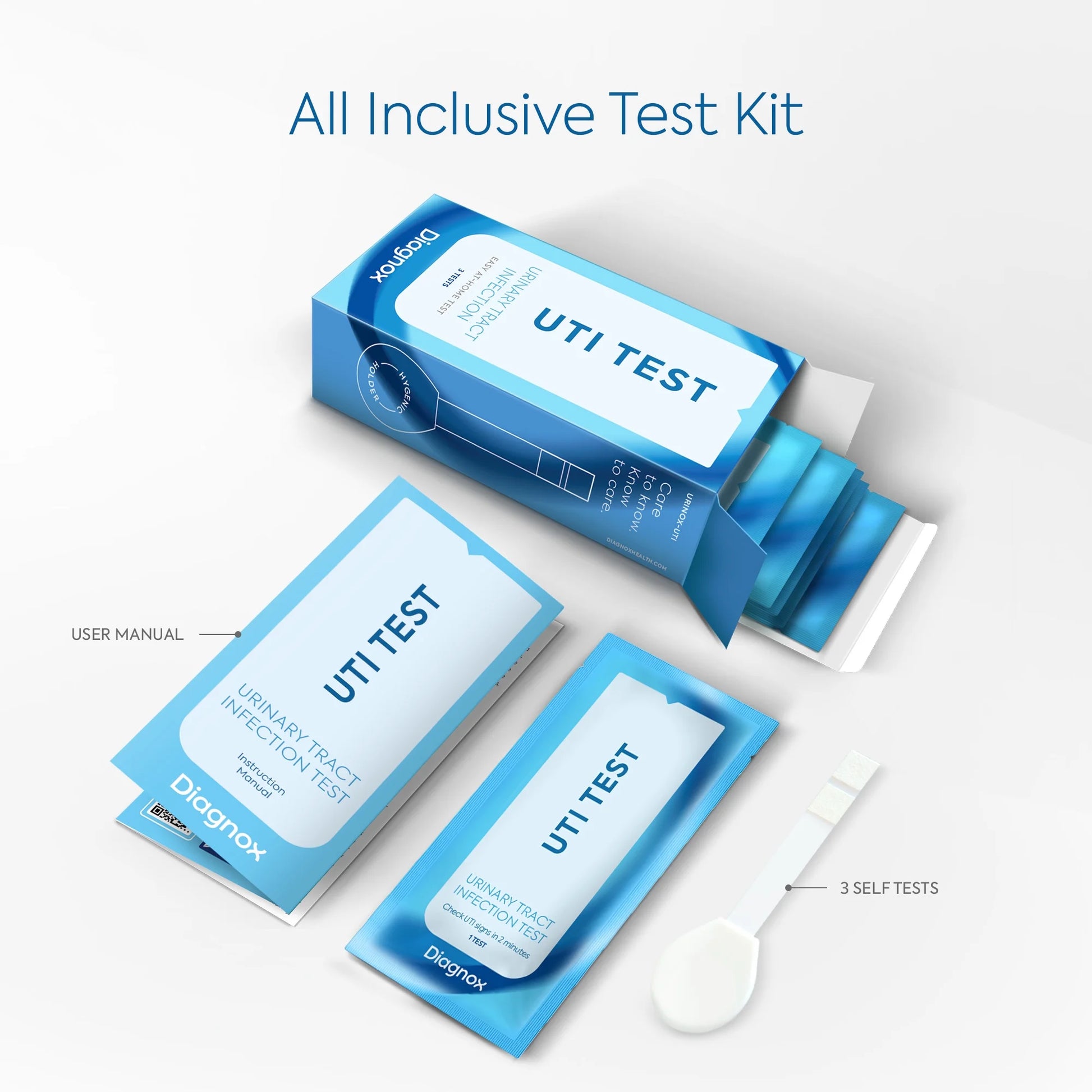 Urinary Tract Infection Test Strips - Set of 3 for Rapid Results