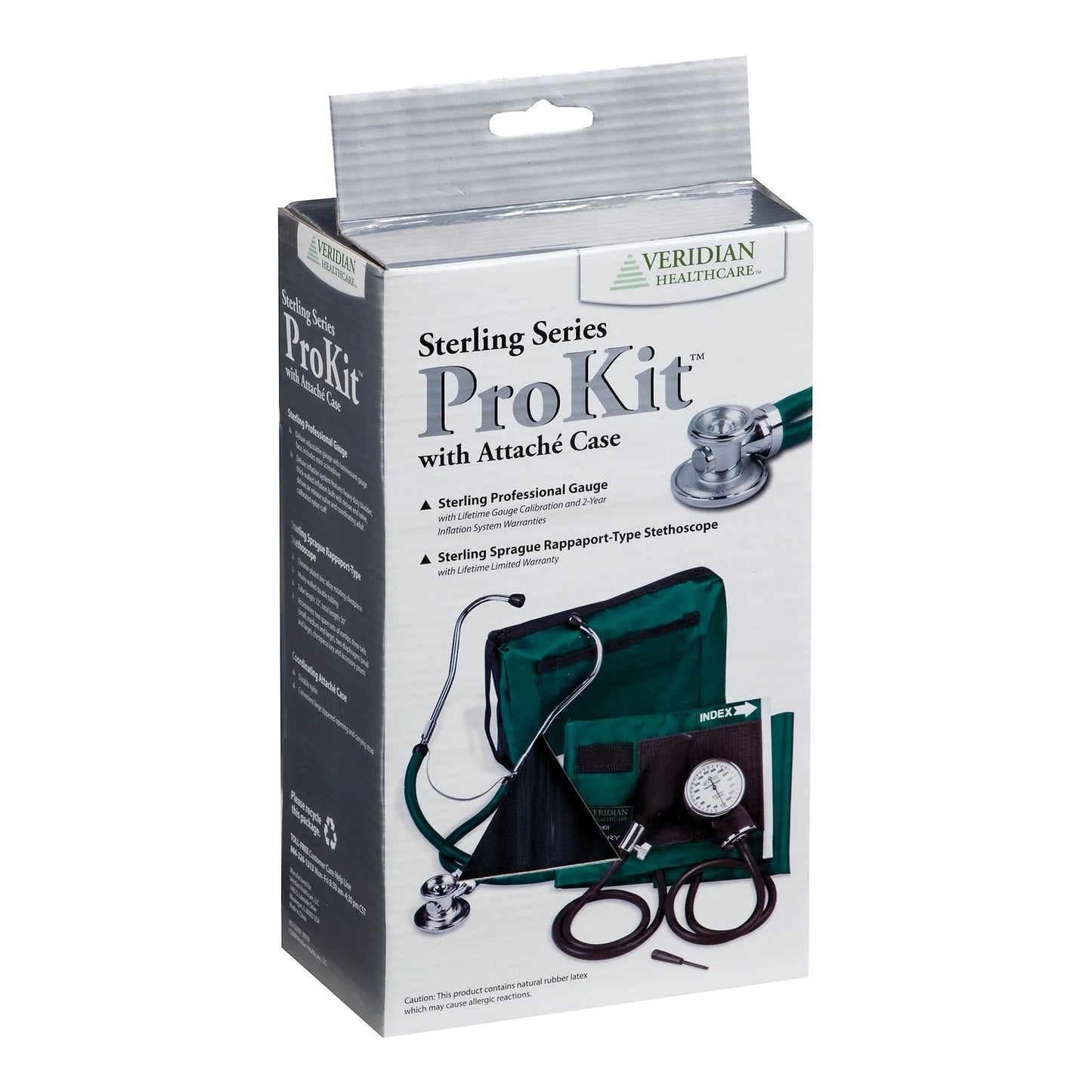 Adjustable Aneroid Sphygmomanometer and Sprague Stethoscope Healthcare Kit for Adults in Hunter Green