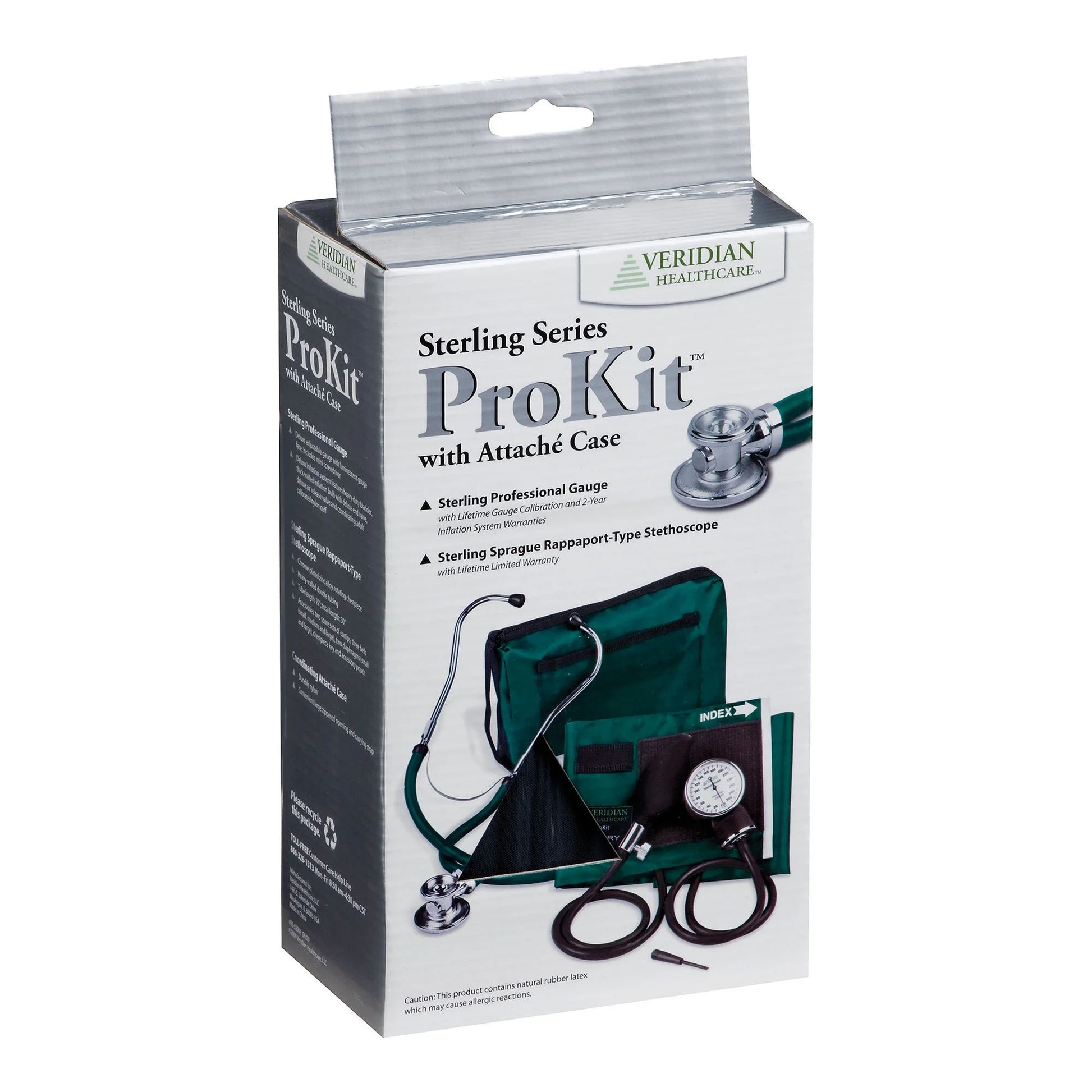 Adjustable Aneroid Sphygmomanometer and Sprague Stethoscope Healthcare Kit for Adults in Hunter Green