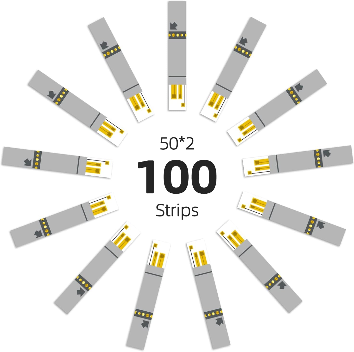 Metene AGM-513S Diabetes Test Strips - 100 Count