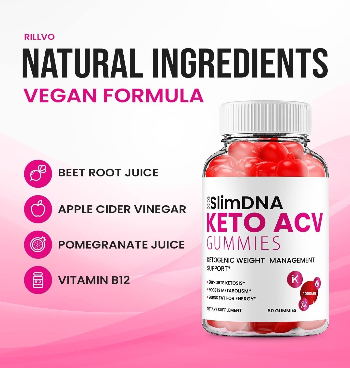 (5 Pack) Slim DNA ACV Keto Gummies Slim DNA ACV + Keto Advanced Keto Formula...