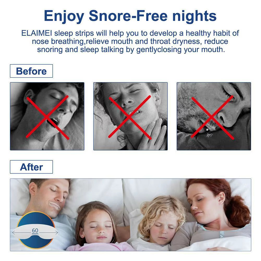 90 Pcs Anti-Snoring Mouth Tape Strips - Improve Sleep & Reduce Snoring with Comfortable Lip Patches