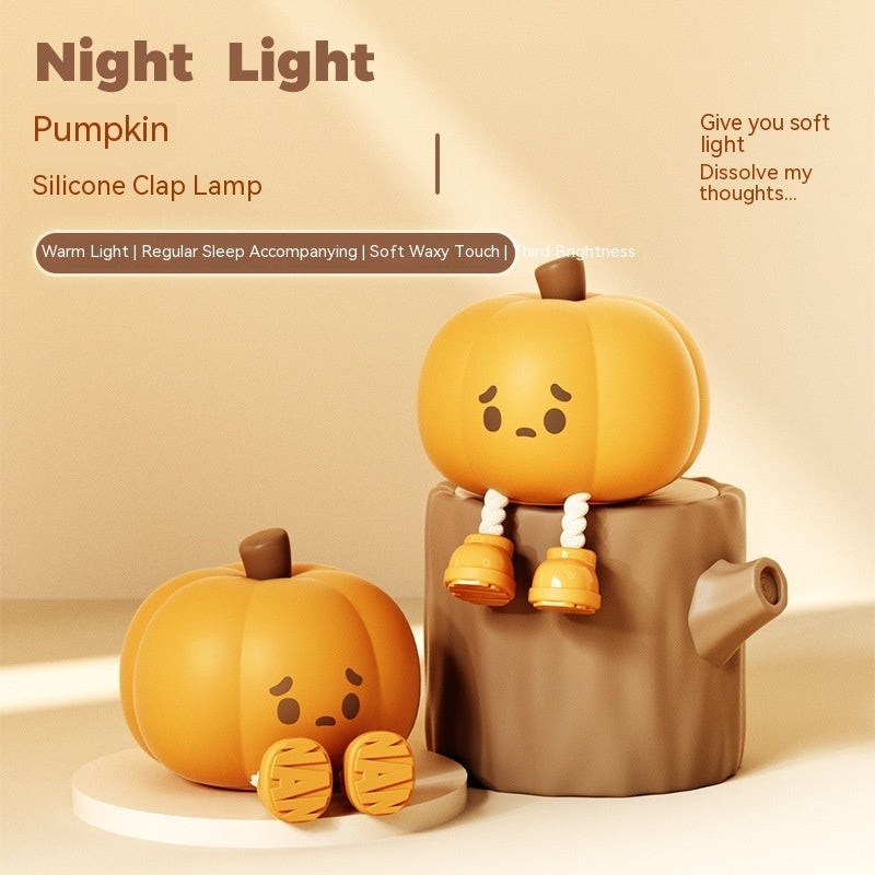 Halloween Pumpkin Night Light : Cute Soft Silicone