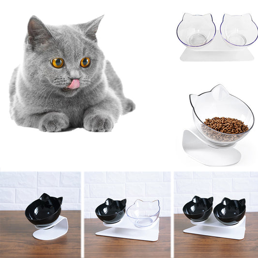 Cat Double Bowl Cat Food Bowl