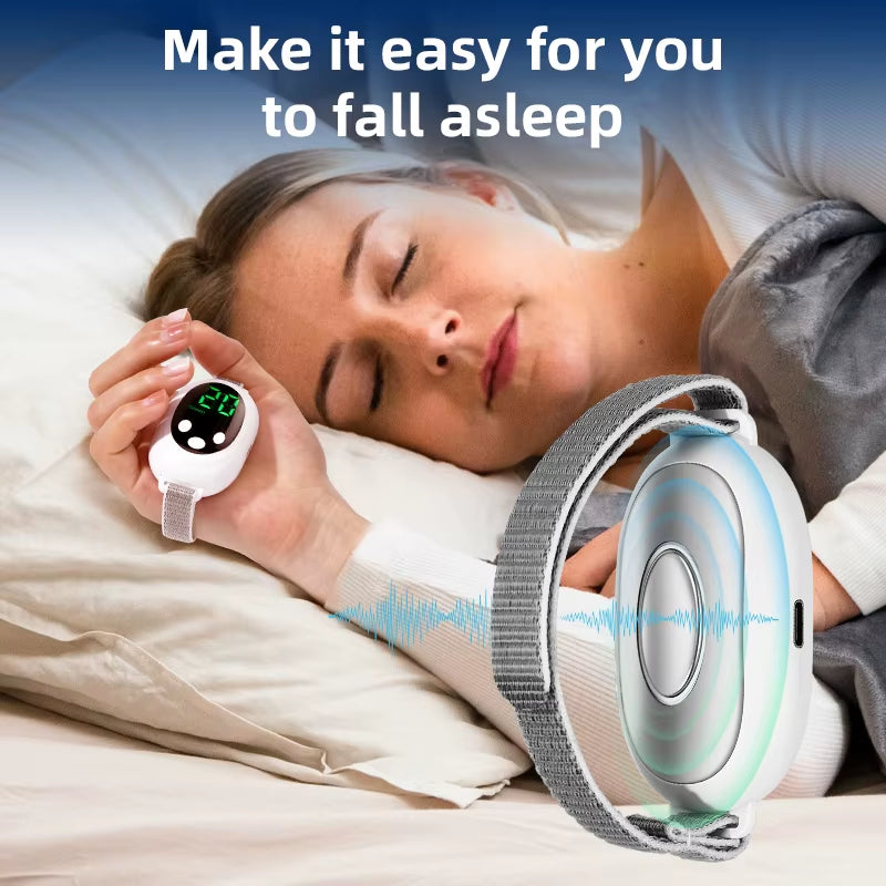 Revolutionary Microcurrent Sleep Aid Device - EMS Machine for Insomnia, Stress & Anxiety Relief - Palm Pulse Massager for Restful Sleep