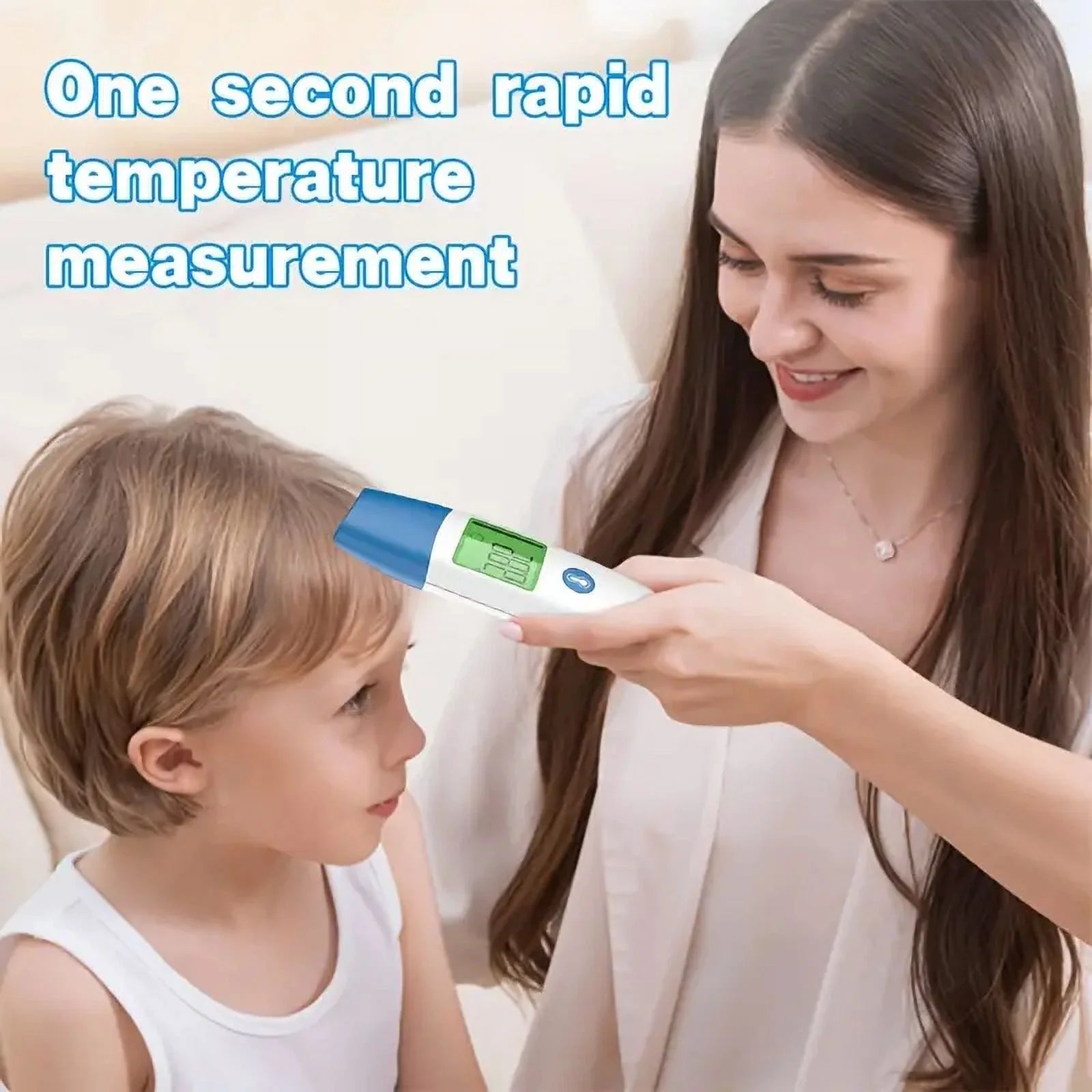 Digital Thermometer, Non-Contact Forehead Thermometer, Ear Thermometer, Adult Thermometer, Large LED Number (Without Battery)