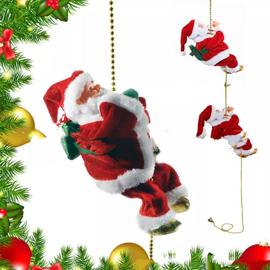 Santa Claus Climbing Ladder Plastic