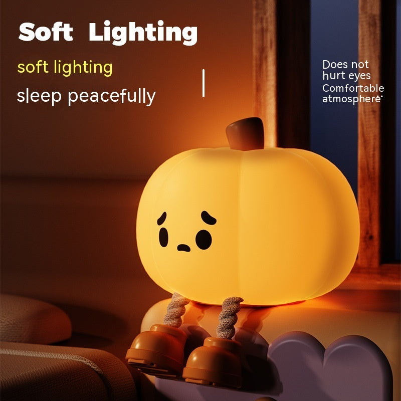 Halloween Pumpkin Night Light : Cute Soft Silicone