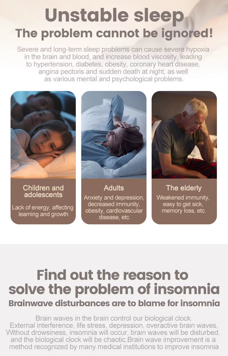 Revolutionary CES Sleep Aid Device for Insomnia, Anxiety & Depression Relief - Smart Technology for Healthier Sleep & Hypnosis