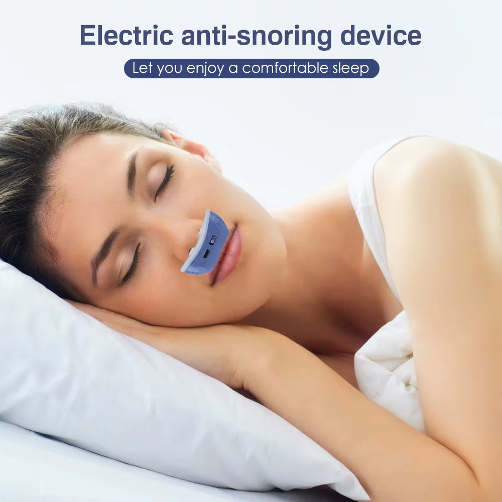 Revolutionary Electric Anti-Snoring Device - Silicone Nasal Clip for Better Sleep and Anxiety Relief