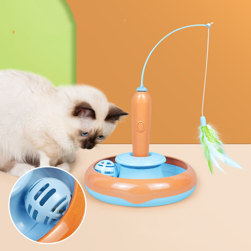 Pet Toy With Feather For Self-play