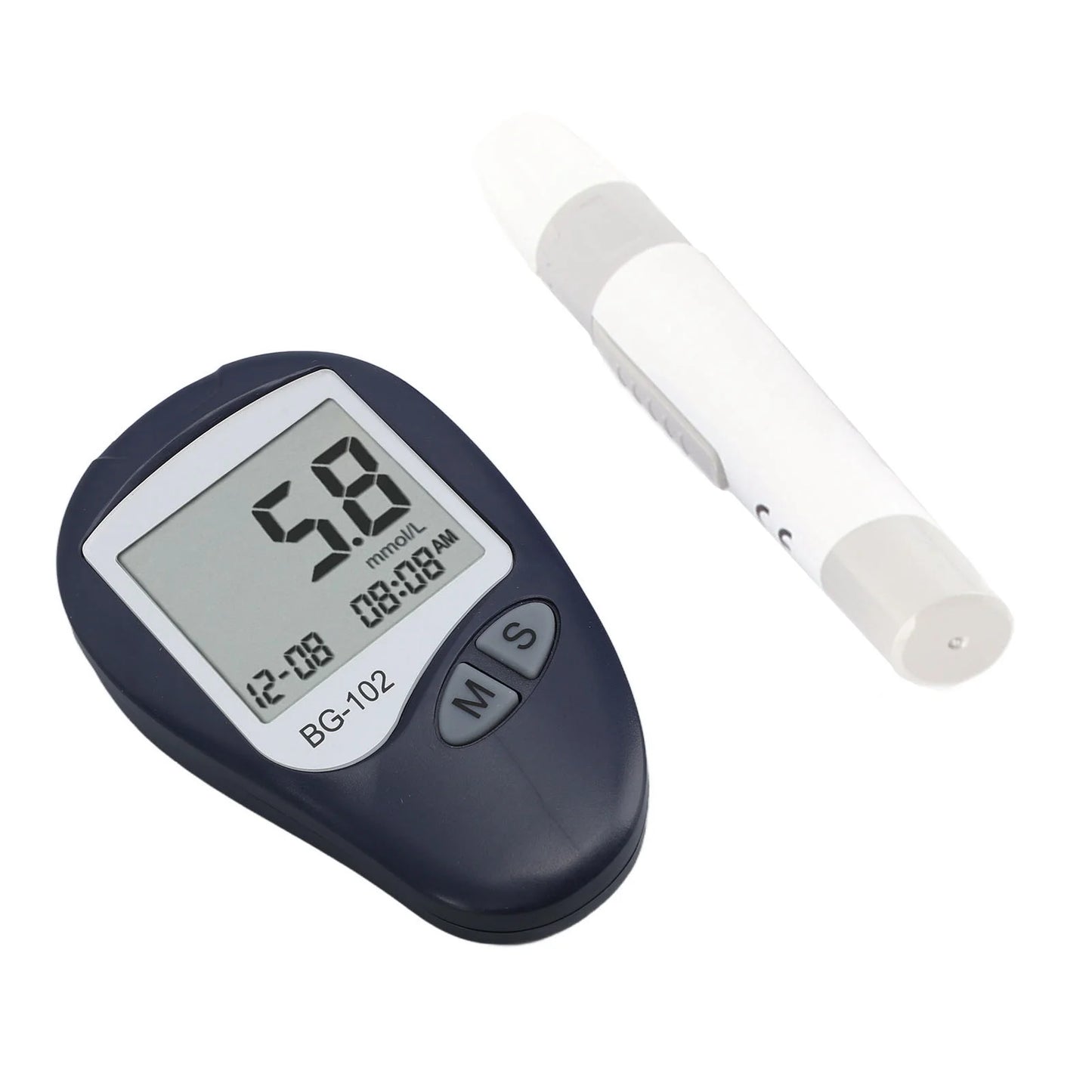 Blood Glucose Monitor Kit Portable Accurate Diabetes Testing Meter with Lancing Device Test Strips for Home Self Blood Sugar Monitoring