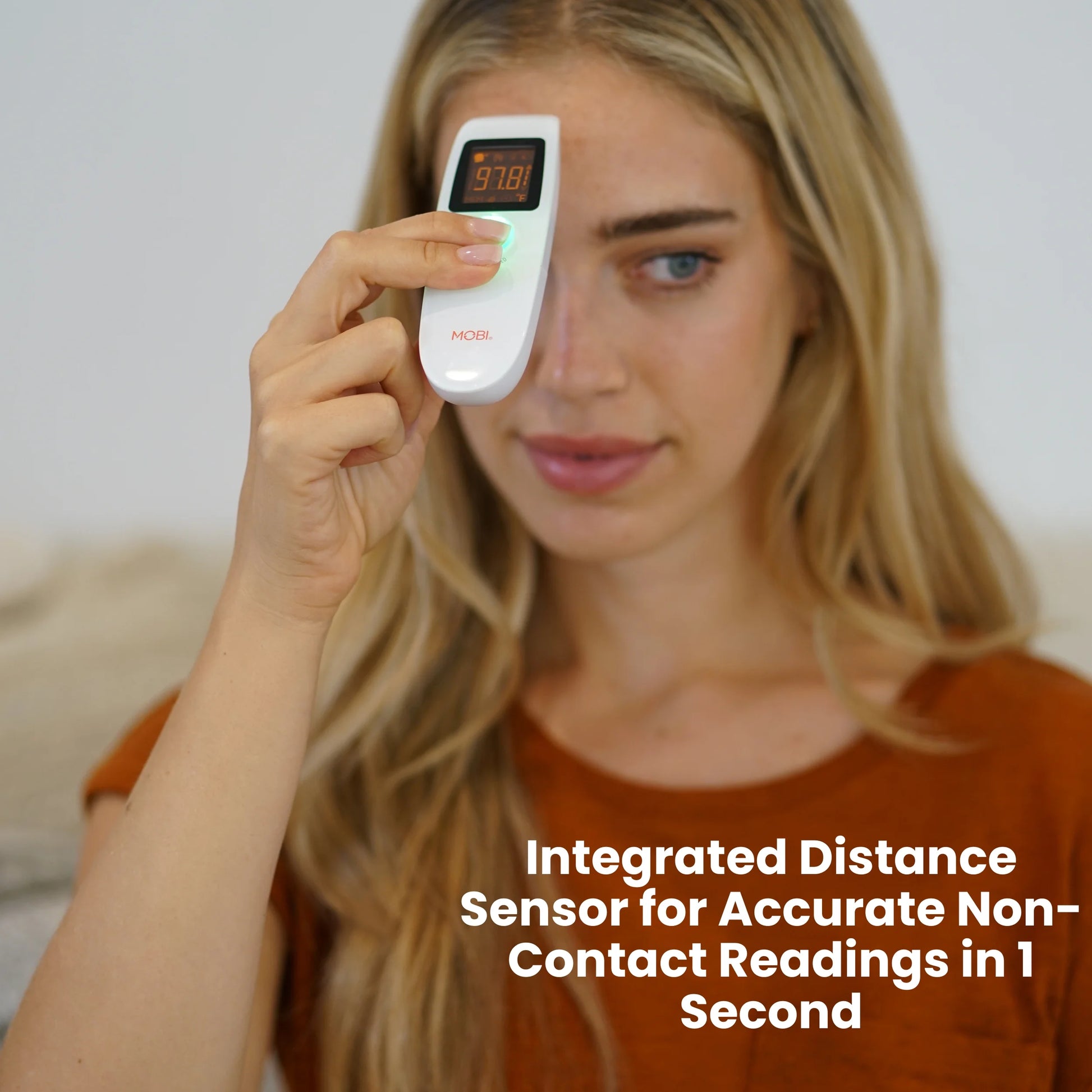 Professional Non-Contact Forehead Thermometer with Distance Sensor, Medication Reminders, and Memory Recall Features