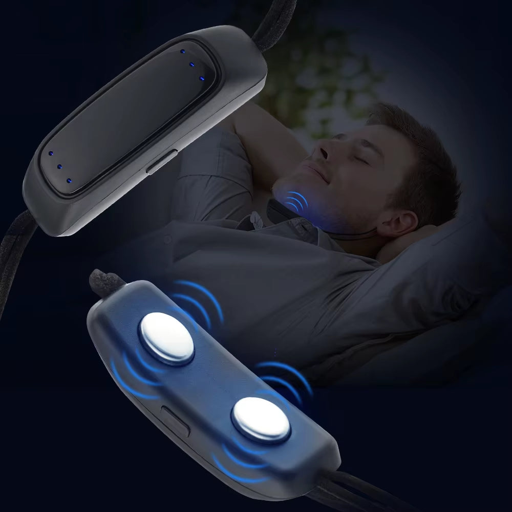 Revolutionary Smart Anti-Snoring Device - Comfortable EMS Pulse Solution for Peaceful Sleep and Healthier Nights