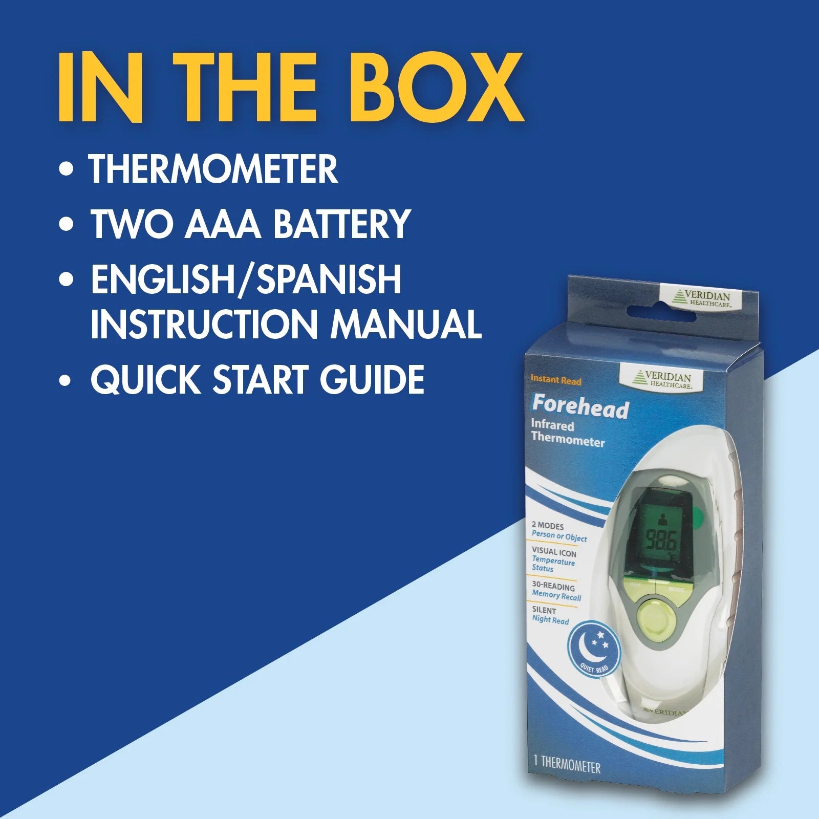 Infrared Forehead Thermometer for Home Use - Rapid and Accurate Temperature Readings in One Second