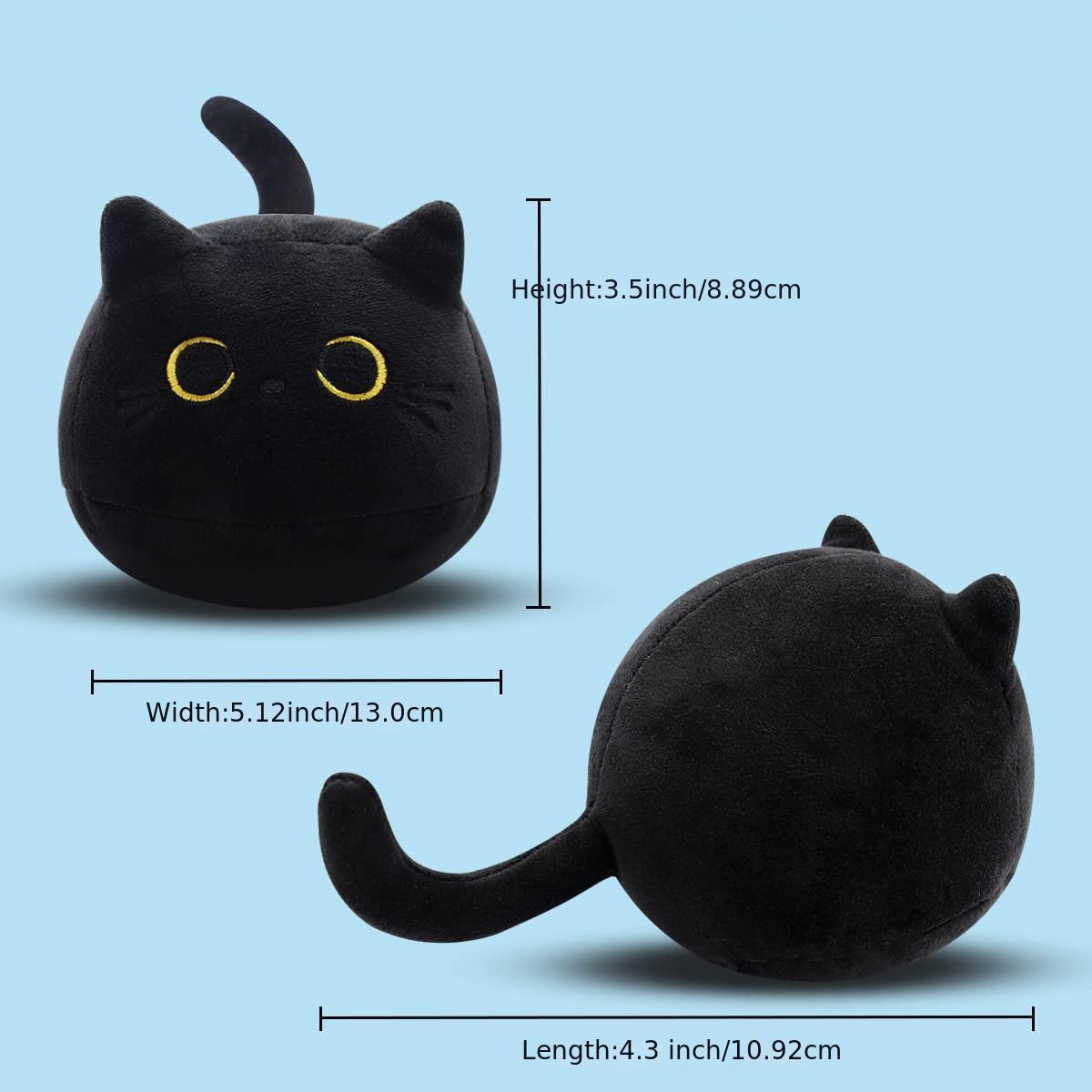 Fluffy Black Cat Plush