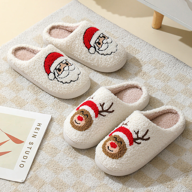 Cartoon Santa Claus Cotton Slippers