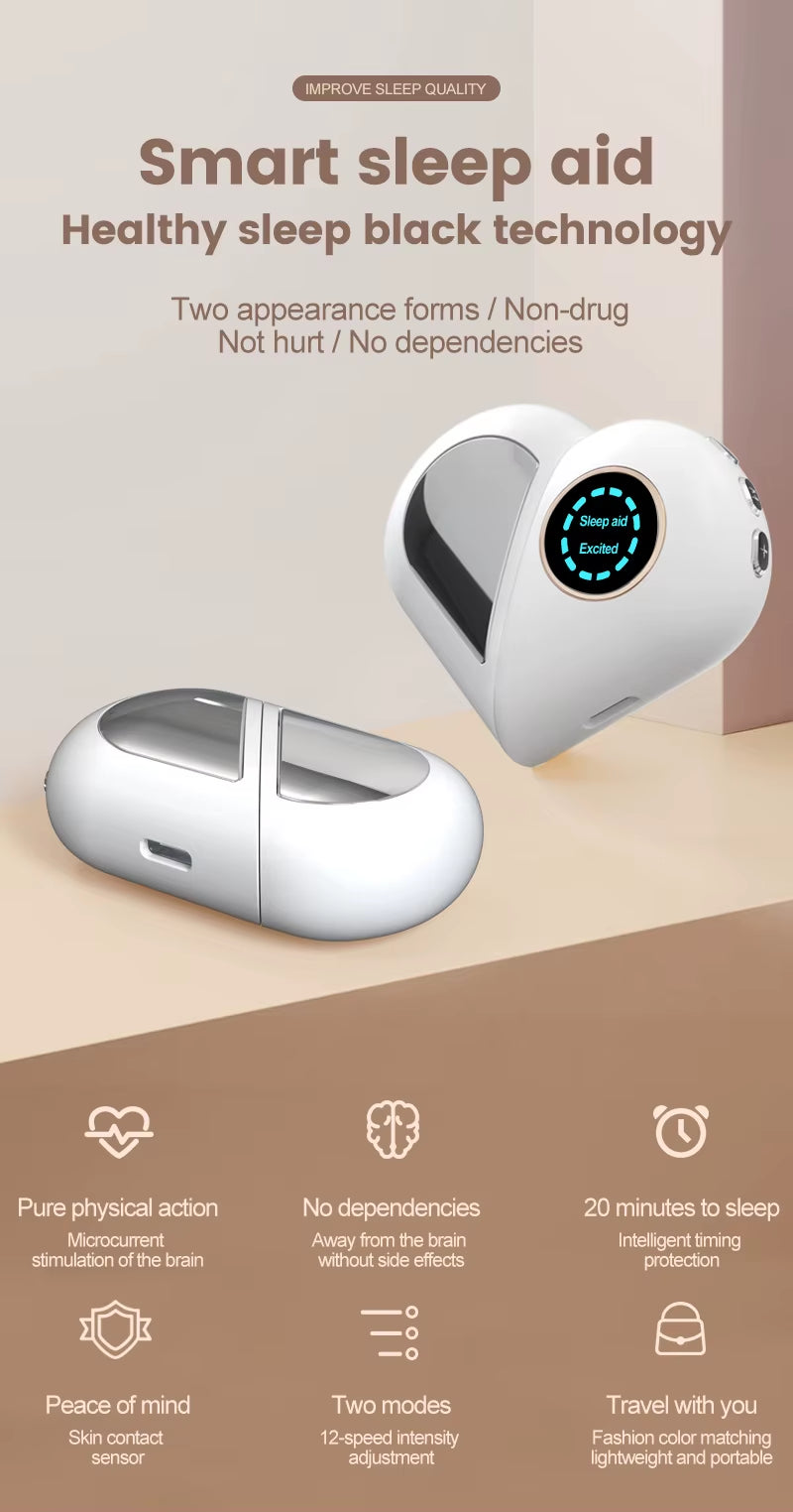 Revolutionary CES Sleep Aid Device for Insomnia, Anxiety & Depression Relief - Smart Technology for Healthier Sleep & Hypnosis