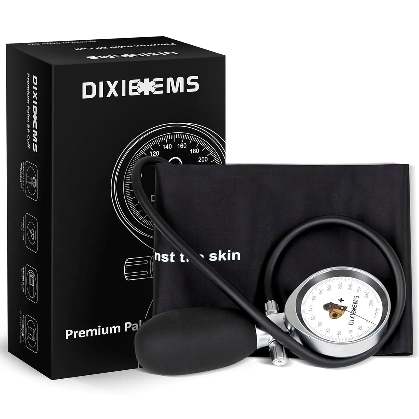 Premium Adult Sphygmomanometer Blood Pressure Cuff in Elegant Black Finish