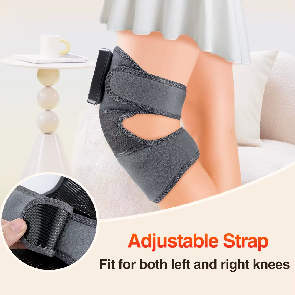 Ultimate Rechargeable Heated Knee Massager with Vibration - 5 Heat Levels for Relaxation and Support