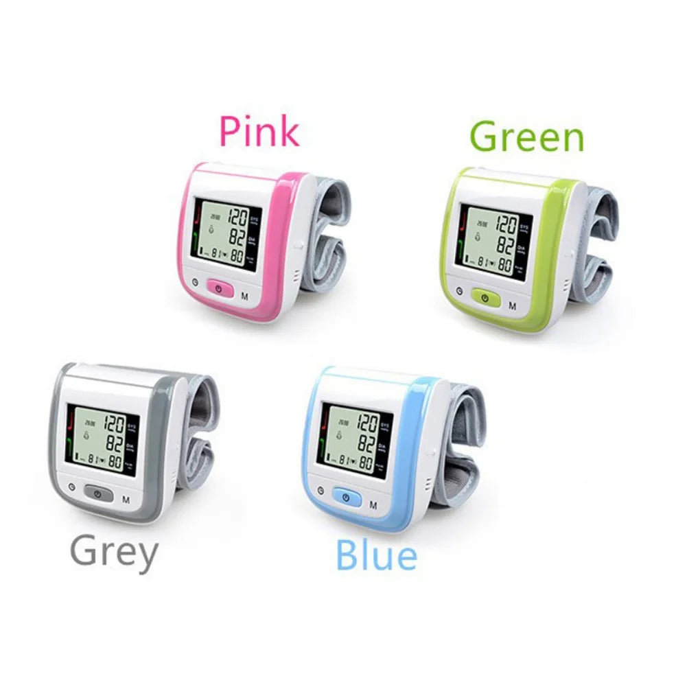 Pulse Blood Pressure Monitor Sphygmomanometer Tensiometers Digital LCD Meter Pressure Cuff 5-Color Pulse Meter