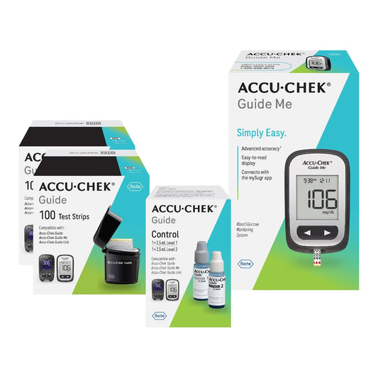 Guide Me Glucose Monitor Kit for Diabetic Blood Sugar Testing: Guide Me Meter, 200 Guide Test Strips, and Control Solution