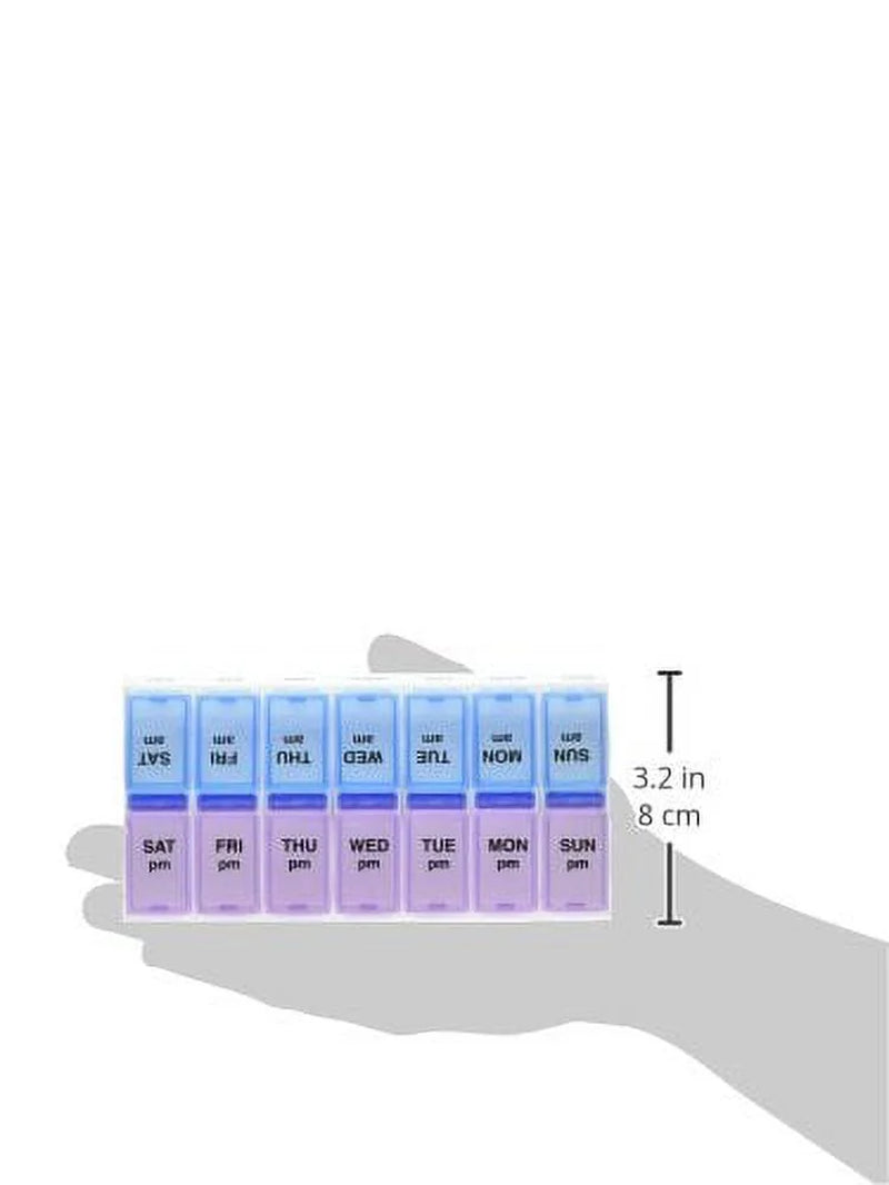 Weekly AM/PM Pop-Out Pill Planner (Small)