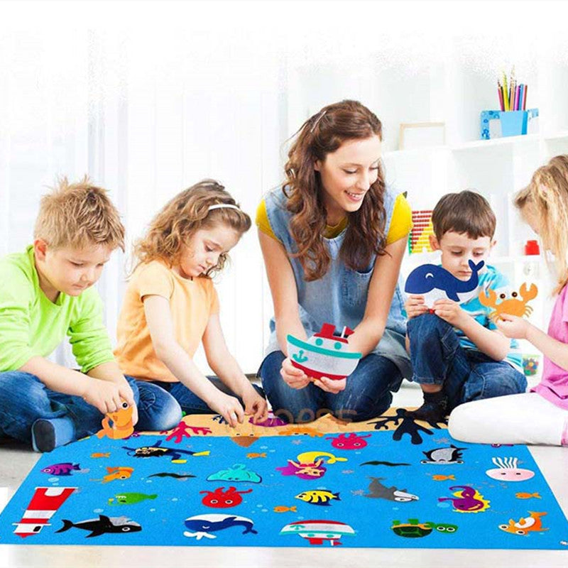 Felt Busy Board Children Educational Science Toys