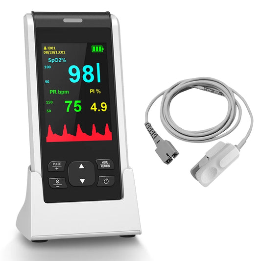 Handheld Pulse Oximeter, Fingertip Pulse Oximeter for Adult Blood Oxygen Saturation Monitor with Spo2 & Pulse Rate