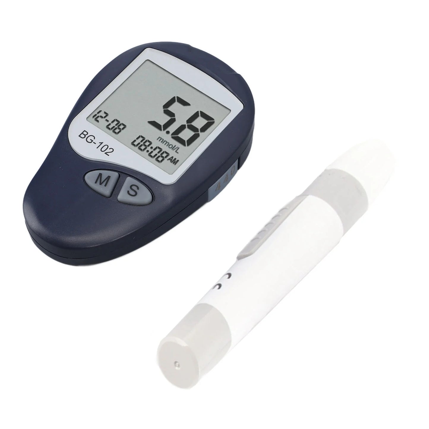 Blood Glucose Monitor Kit Portable Accurate Diabetes Testing Meter with Lancing Device Test Strips for Home Self Blood Sugar Monitoring