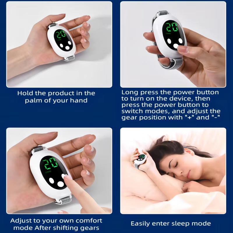 Revolutionary Microcurrent Sleep Aid Device - EMS Machine for Insomnia, Stress & Anxiety Relief - Palm Pulse Massager for Restful Sleep