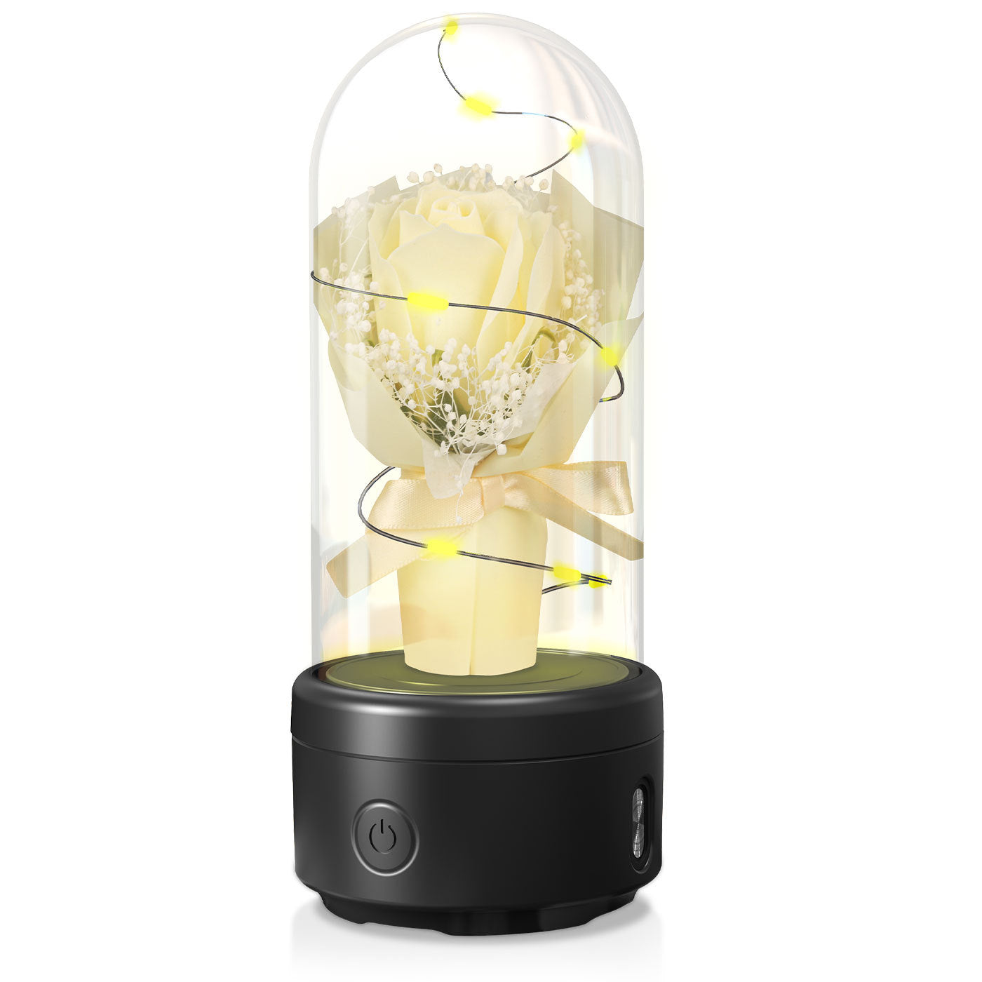 Rose LED Light & Bluetooth Speaker: 2-in-1