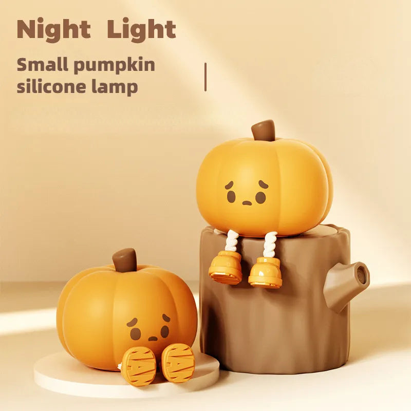 Halloween Pumpkin Night Light : Cute Soft Silicone