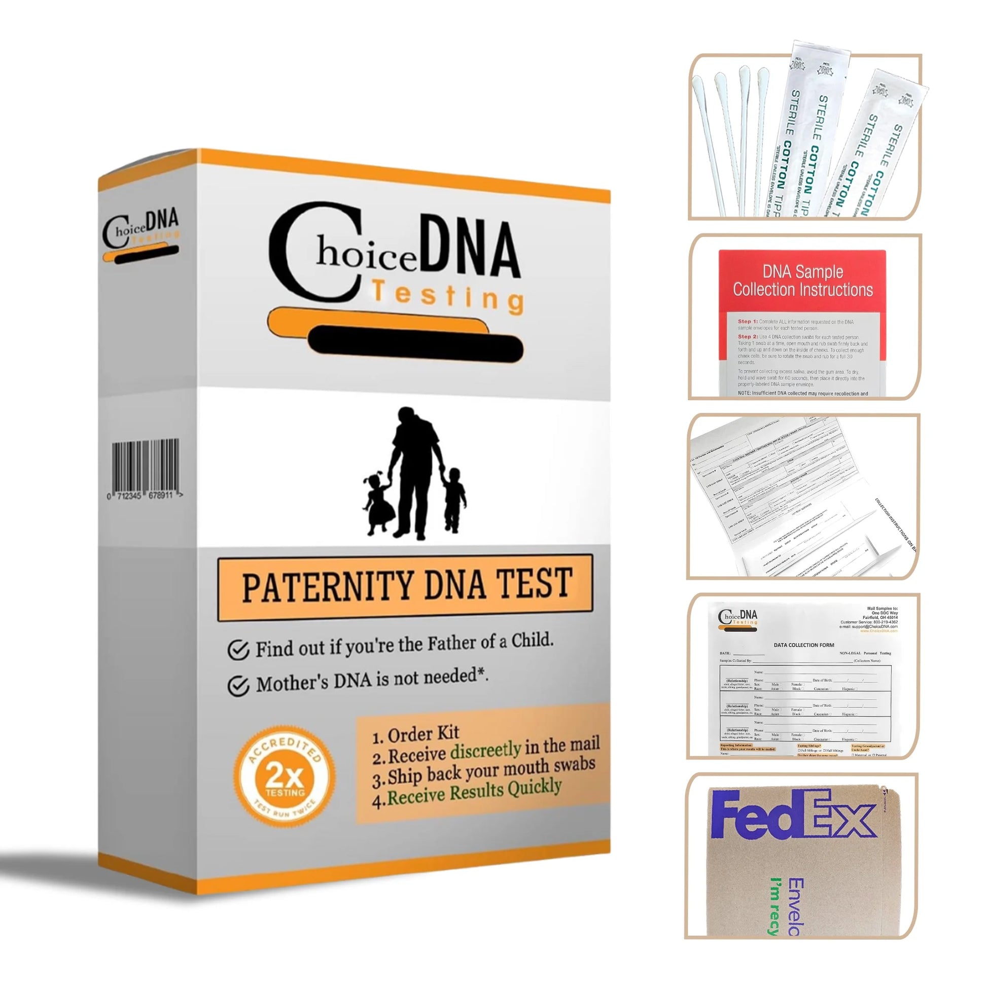 Choice DNA Lab Home Paternity DNA Test Kit