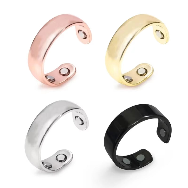 Revolutionary Open Magnet Ring - Multifunctional Pain Relief & Blood Circulation Booster for Men & Women, Anti-Snoring Device