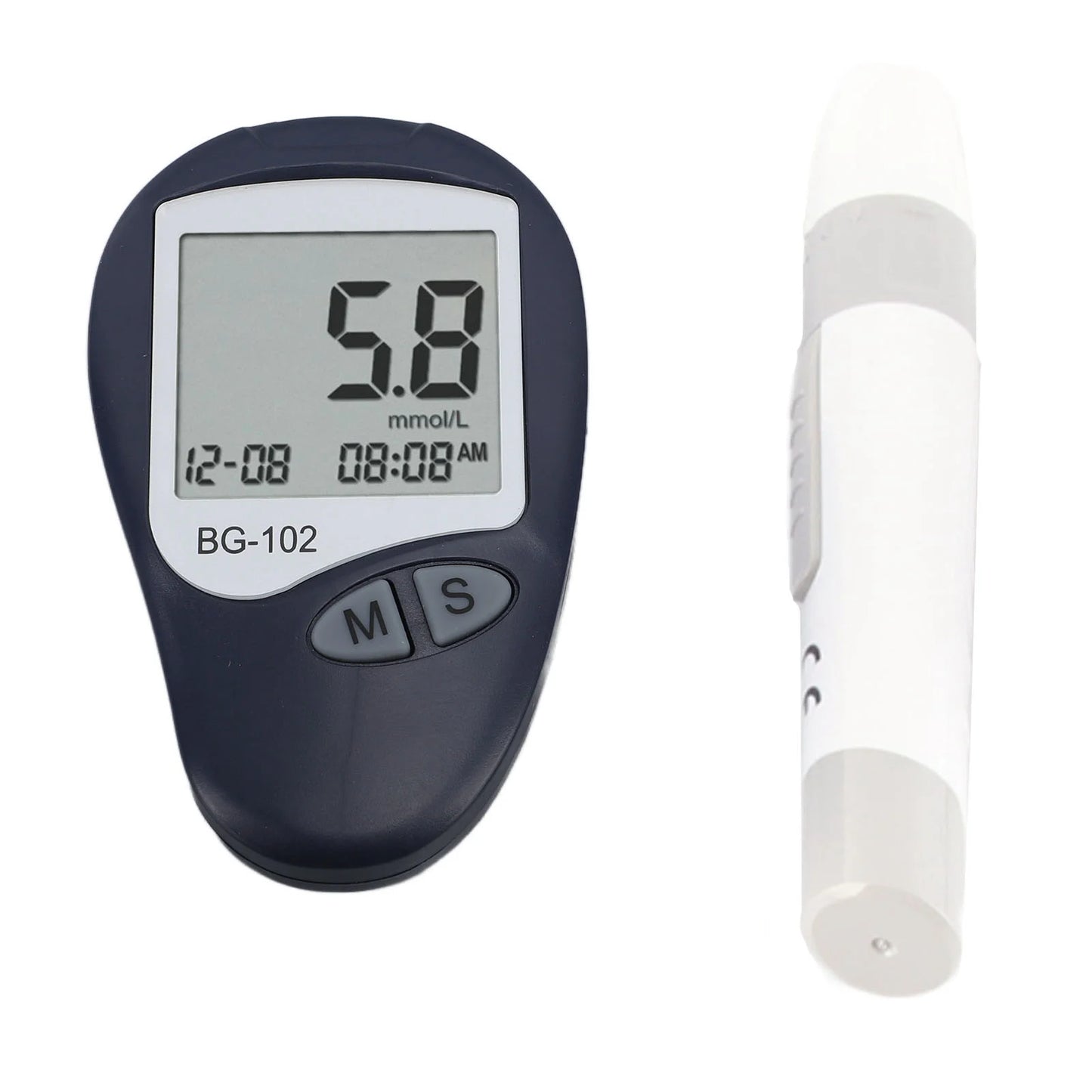 Blood Glucose Monitor Kit Portable Accurate Diabetes Testing Meter with Lancing Device Test Strips for Home Self Blood Sugar Monitoring