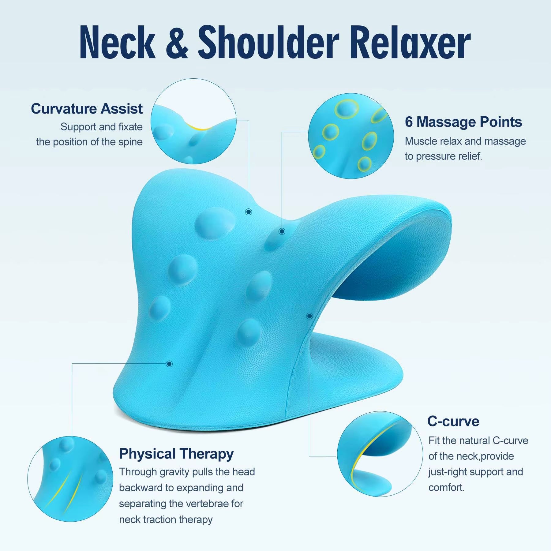Ultimate Neck and Shoulder Relaxer - Cervical Traction Device for Pain Relief and Spine Alignment